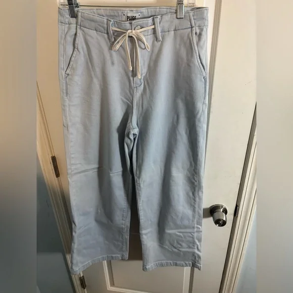 PAIGE Women's Carly High rise Ankle Length Tie Waist in Kokomo size 29 EUC - Picture 2 of 4